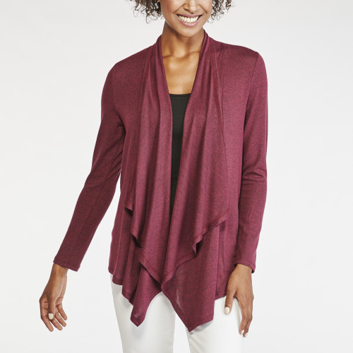 office outfits: draped front cardigan