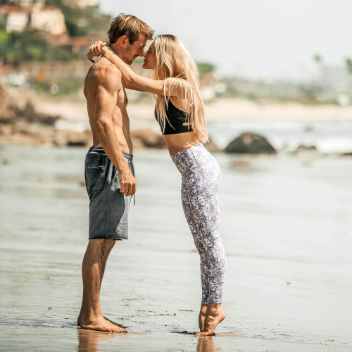 couples workouts: beach