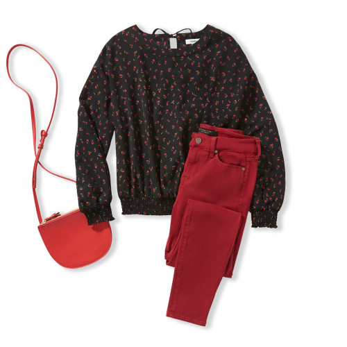 Fall Color Trends: Tonal Red Outfit
