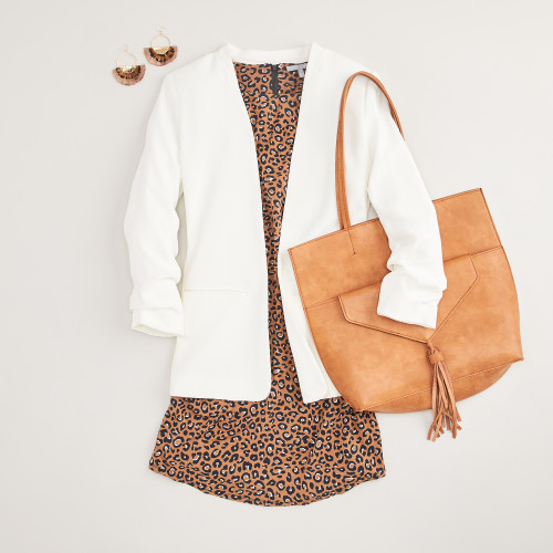 work outfits: leopard dress