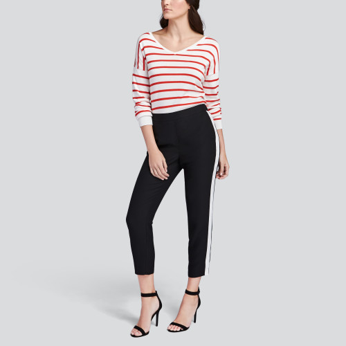 striped sweater: trouser 