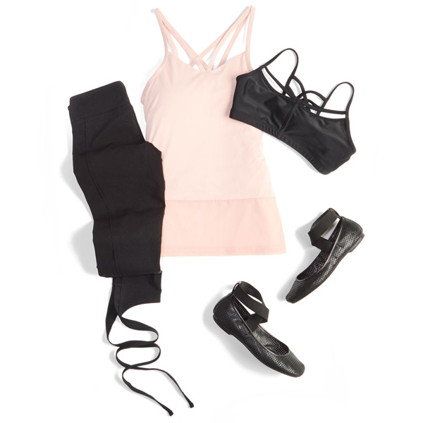 ballet workout outfits: strappy & lacy