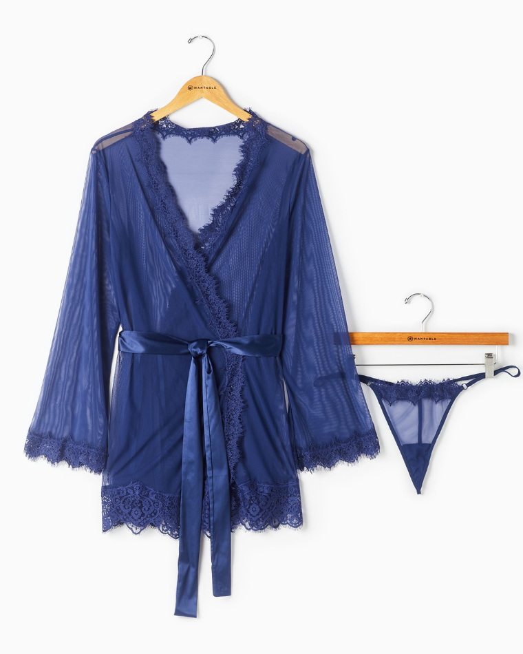 Best Sexy Women's Robe from Wantable Sleep & Body Edit - Oh La La Cheri Provence Robe in Estate Blue