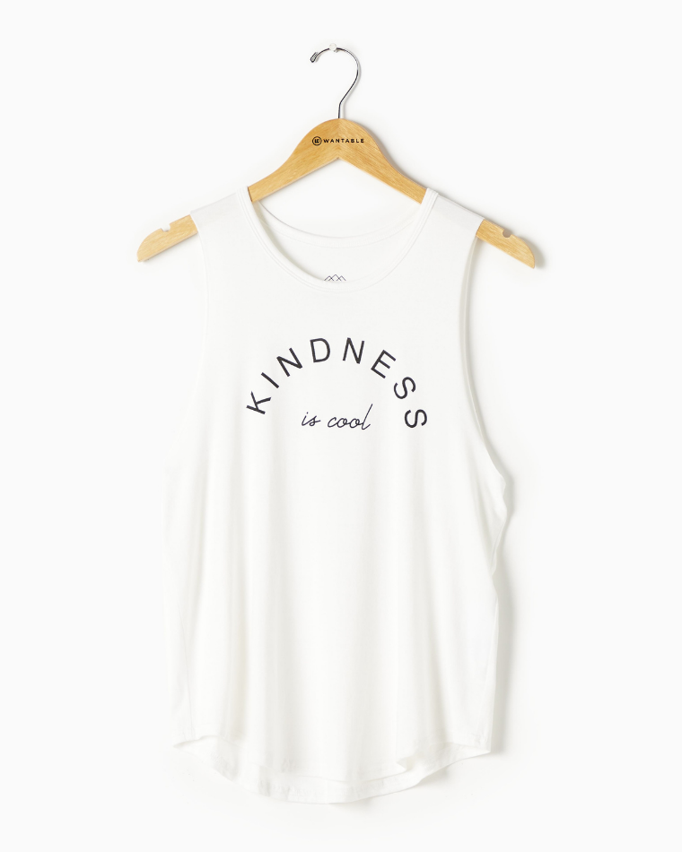 Herizon Kindness Is Cool Muscle Tank - Cute graphic tee