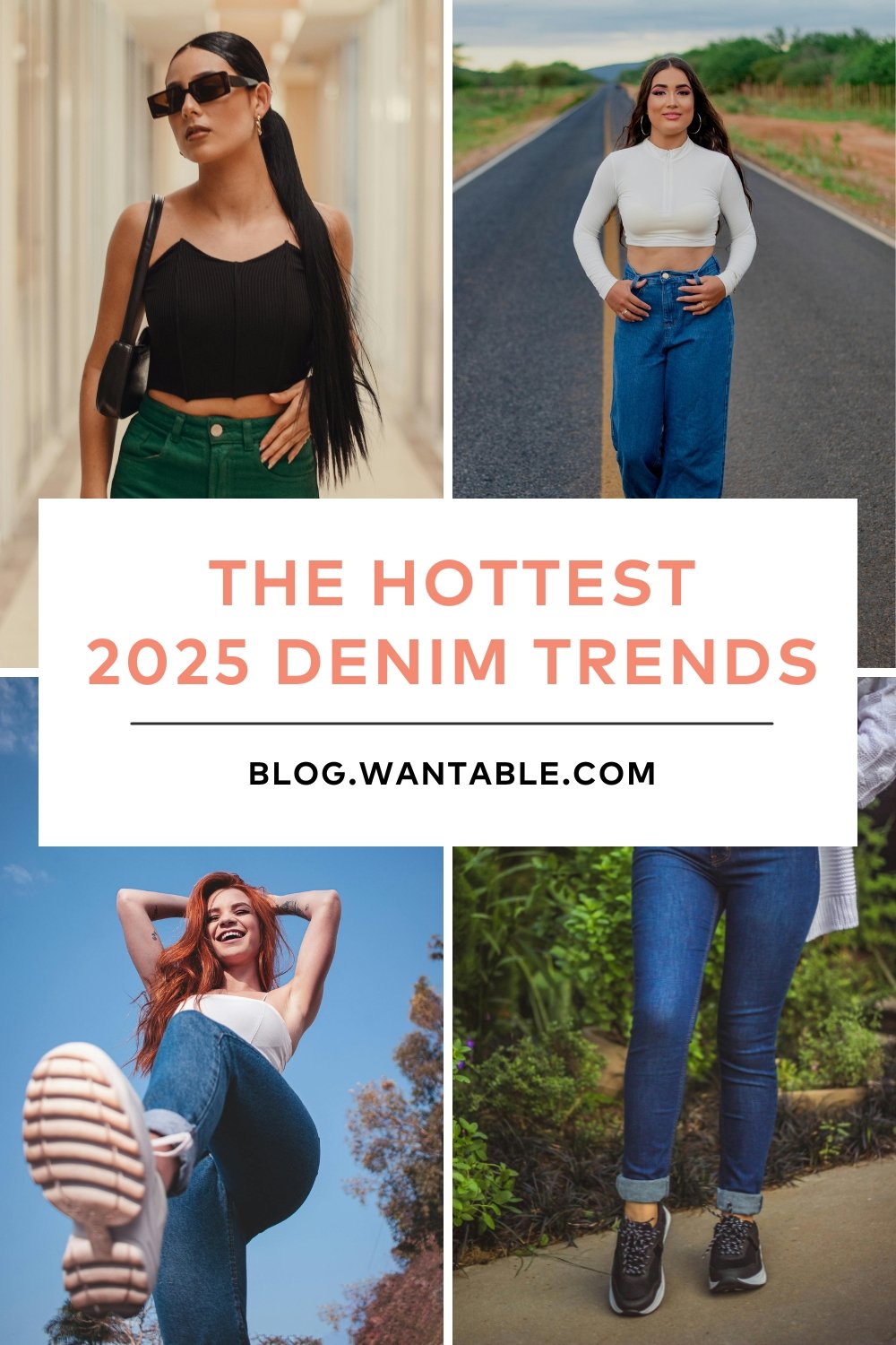 Pinterest image for this blog post abou 2025 denim trends.